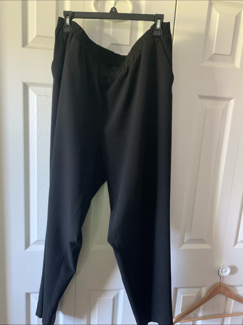 Black Elastic-Waist Dress Pant